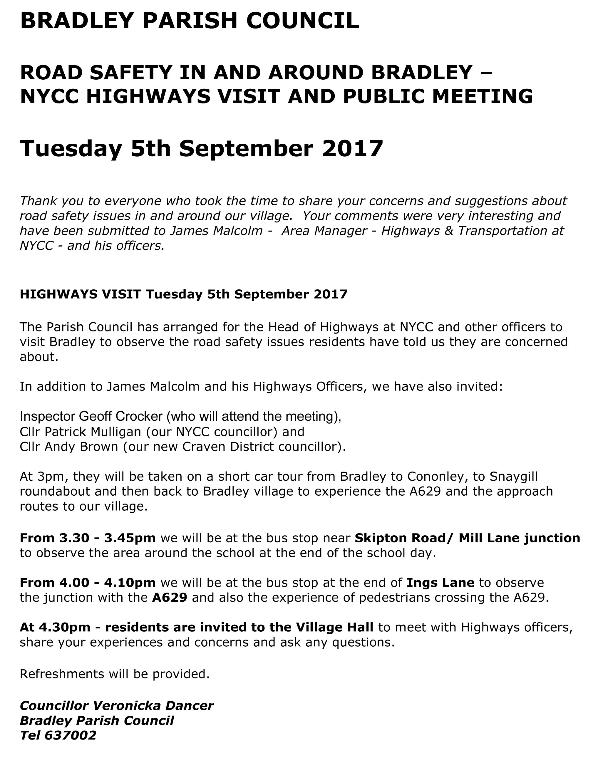 HIGHWAYS VISIT 5th sept poster (1)